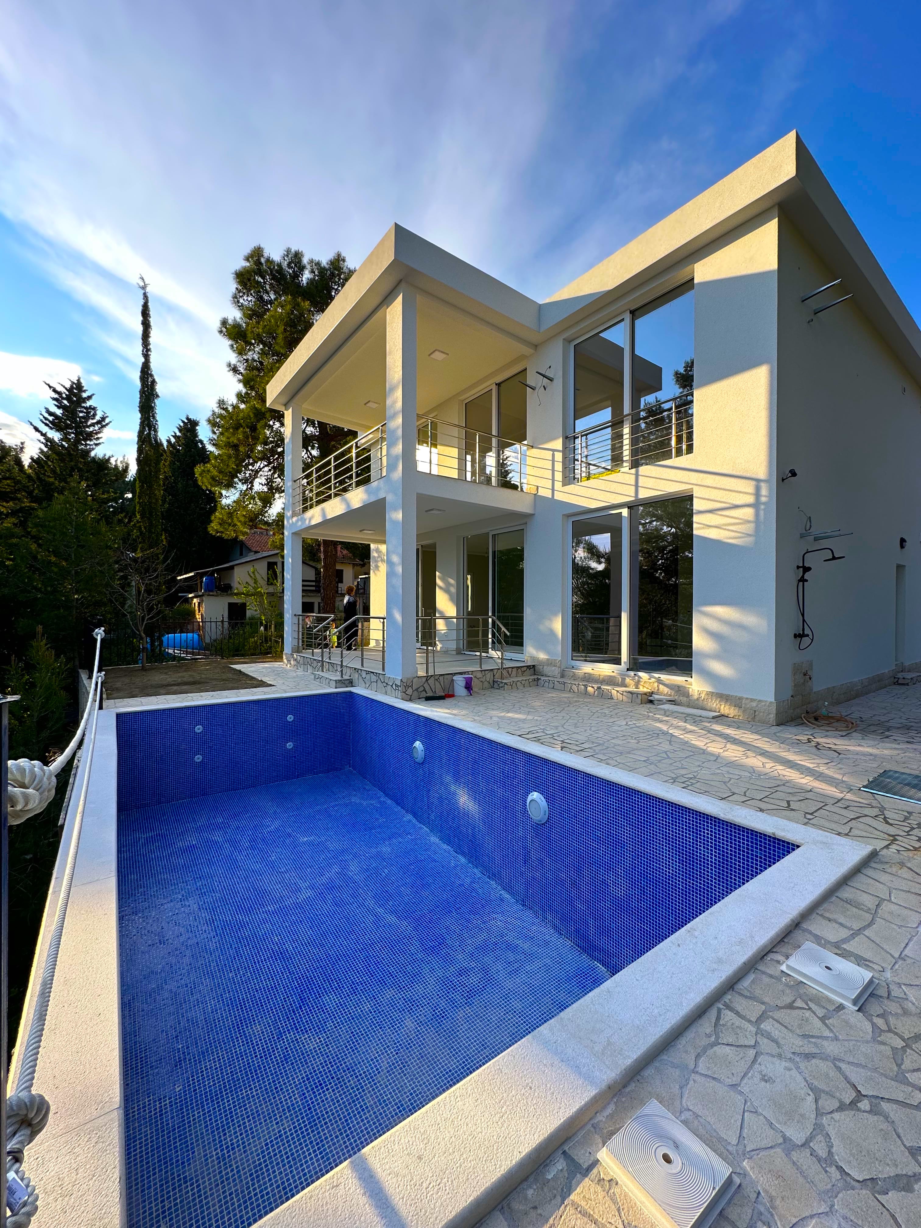 A brand new villa with a private swimming pool