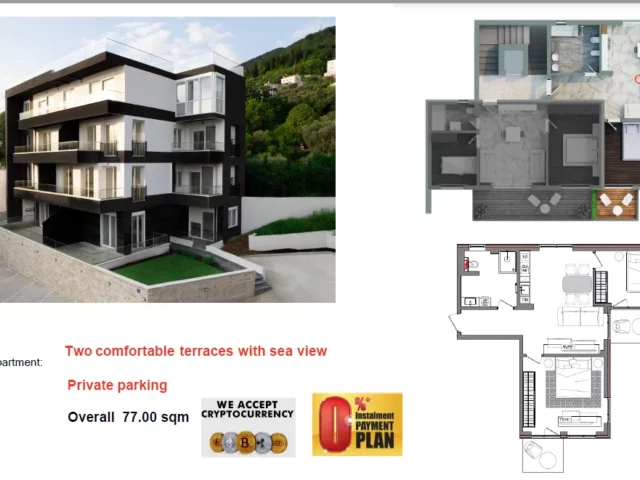 Apartments with a sea view in Tivat