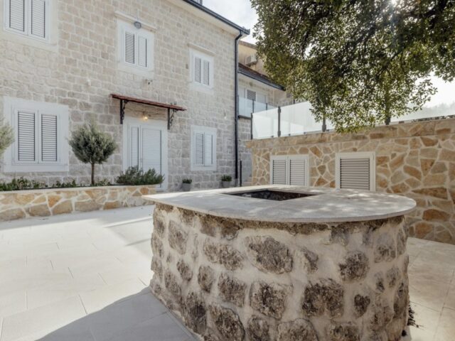 Luxurious stone villa on the first line of the sea in Kotor