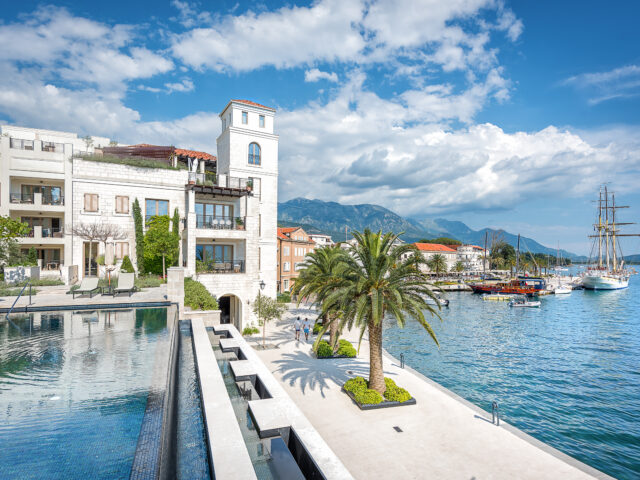 Two bedroom waterfront apartment with a panoramic sea views in Porto Montenegro