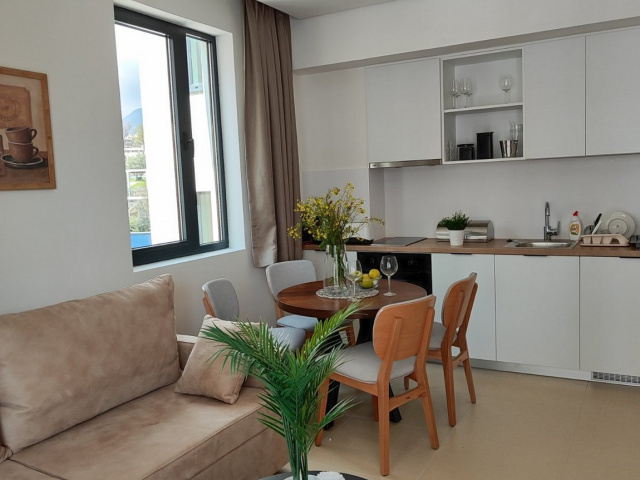 Modern apartment in a new residential complex on the sea cost of Montenegro