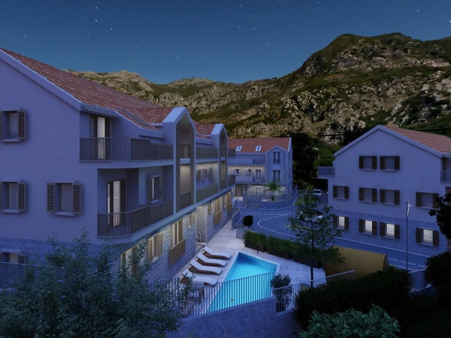 Wohnungen in einer neuen Wohnanlage mit Schwimmbad in Kotor