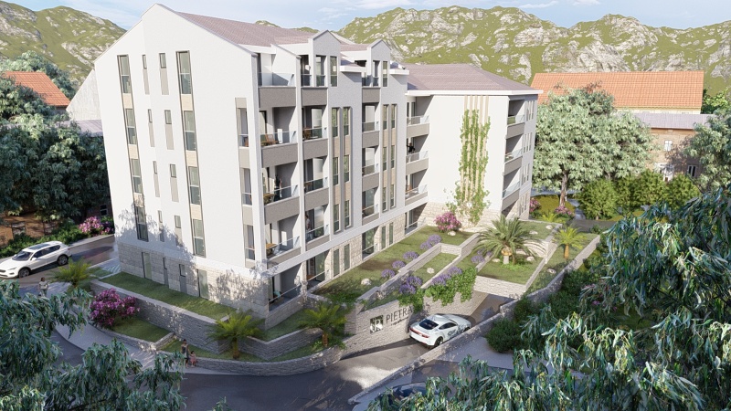 Apartments in a new building in Budva. New complex PIETRA RESIDENCE