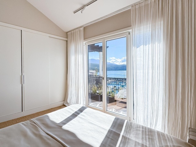 Exclusive luxurious seafront apartment in Marina Lustica Bay with breathtaking view to Adriatic sea