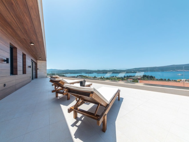 Chic modern villa with a private pool in Tivat