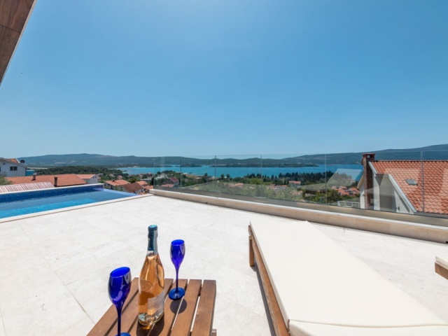 Chic modern villa with a private pool in Tivat