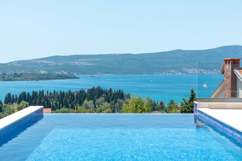 Chic modern villa with a private pool in Tivat