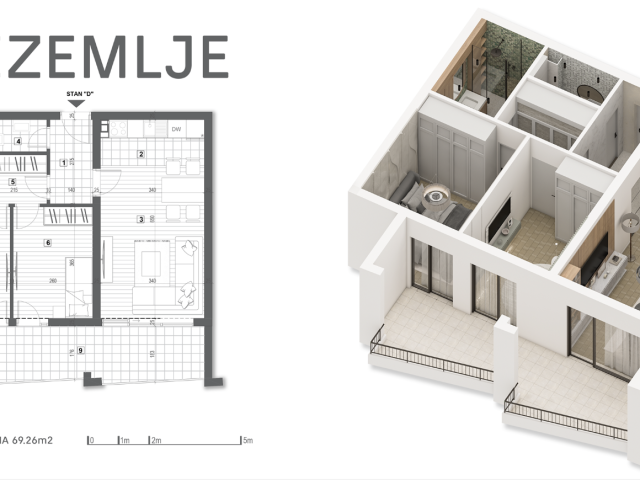 Sale from investor! Two-bedroom apartment in a new complex in Kotor