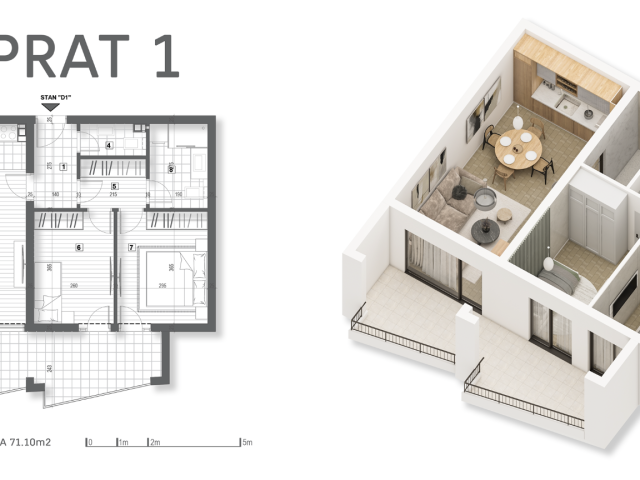 Sale from investor! Two-bedroom apartment in a new complex in Kotor
