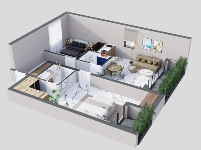 Wohnungen in einem Neubau in der Nähe der Lustica Bay