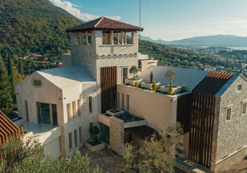 A private luxury residence with panoramic sea views in Tivat