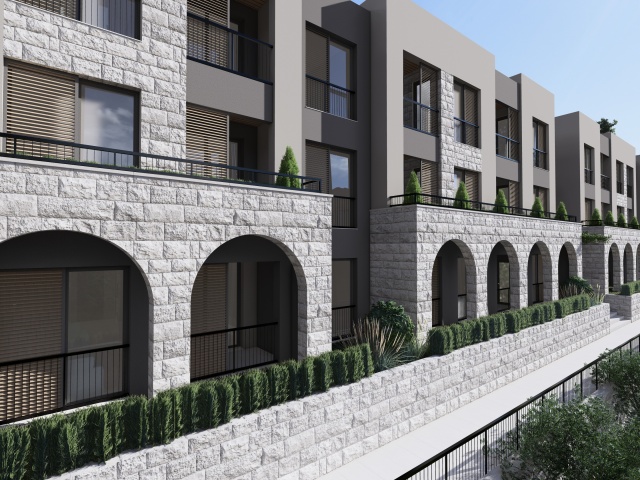 Apartments for sale in a new residential complex with a swimming pool