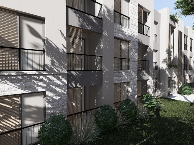 Apartments for sale in a new residential complex with a swimming pool