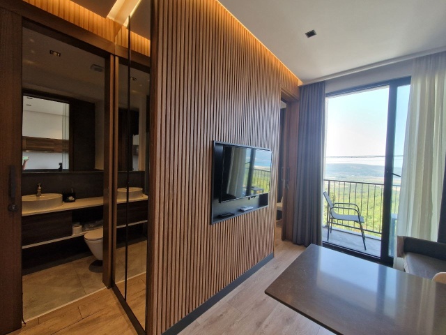Apartments with sea views in a complex with a swimming pool