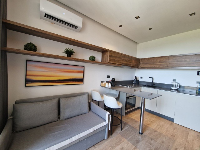 Apartments with sea views in a complex with a swimming pool