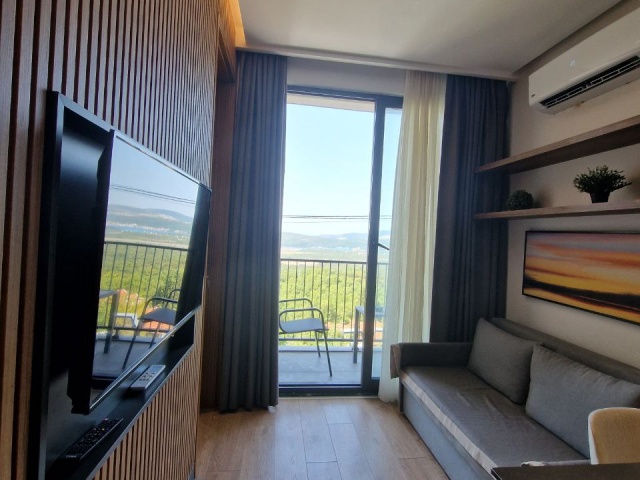 Apartments with sea views in a complex with a swimming pool