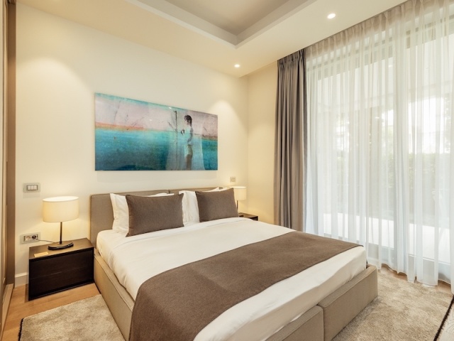 Zwei-Zimmer-Wohnung in Portonova mit privatem Garten