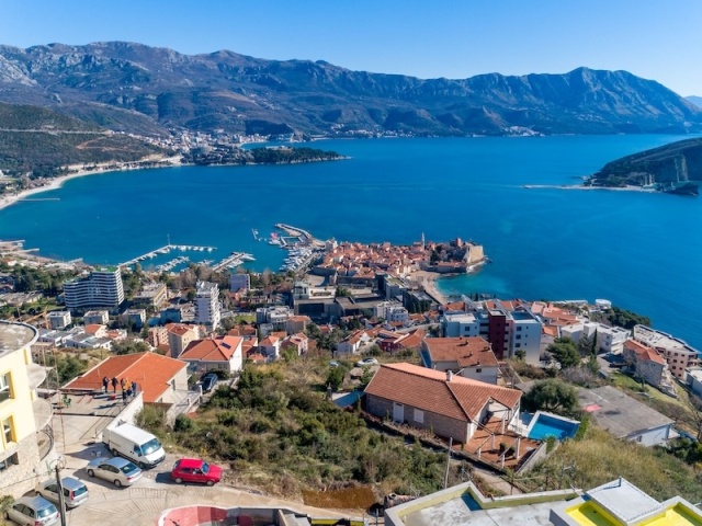Urbanised Hillside Plot with Spectacular Sea and Old Town Views, Budva
