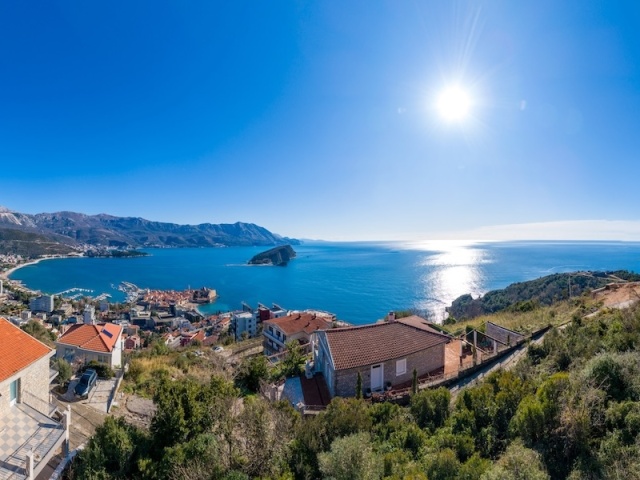 Urbanised Hillside Plot with Spectacular Sea and Old Town Views, Budva