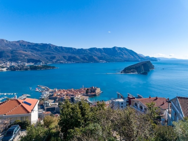 Urbanised Hillside Plot with Spectacular Sea and Old Town Views, Budva