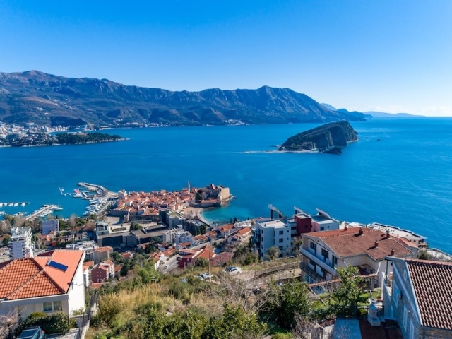 Urbanised Hillside Plot with Spectacular Sea and Old Town Views, Budva