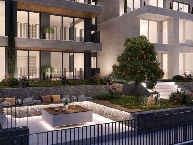 One-bedroom apartment in a new residential complex just 20 meters from the sea, Kotor Bay